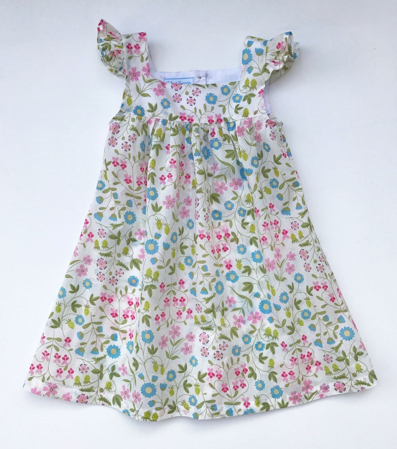 3/4 ans Robe Fanny papillon en Liberty Mirabelle image 2