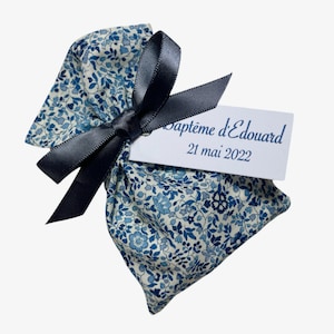 Set di 5 bustine (sacchetti) personalizzate per dolci in blu Liberty Katie e Millie