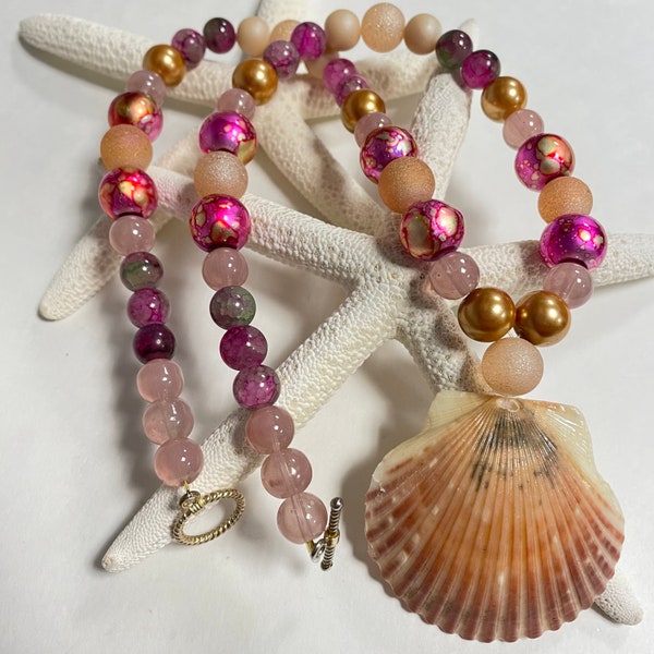Scallop Shell Necklace Etsy