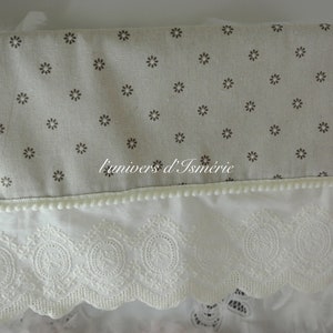 lace and linen curtain