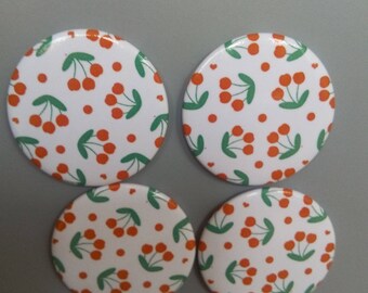 Cherry print magnets