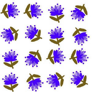 création de tissus imprimés motifs bleuets image 1