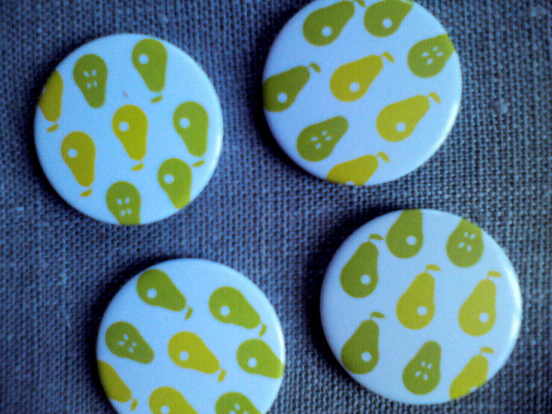 Aimants Badge Rond Motif Poire