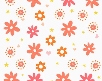 Tissu imprimé motif fleurettes