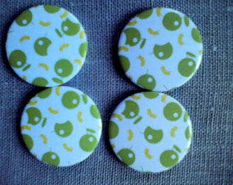 Button magnets Apple pattern