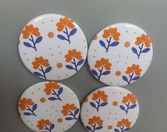 orange flower magnets