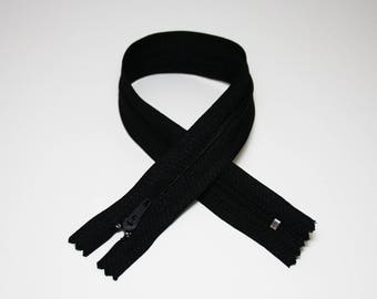 8 cerniere a estremità aperta varie lunghezze cerniera Denti in plastica nera n 14,5 pollici - 37 cm 8 cerniere a estremità aperta varie lunghezze cerniera Denti in plastica nera n 14,5 pollici - 37 cm