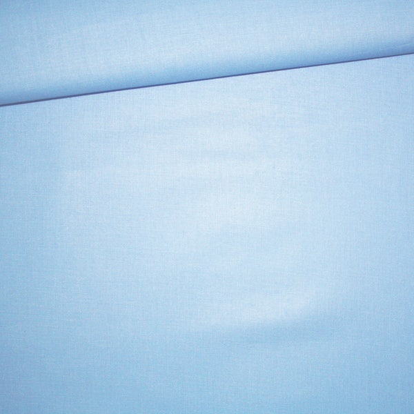 Tissu bleu pastel uni 100% coton oeko tex