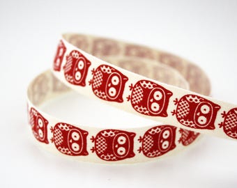 15 mm soft-printed cotton ribbon sold per metre