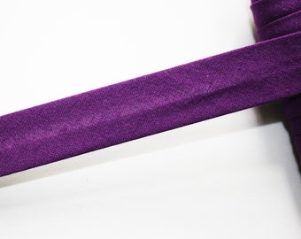 Plain, purple, purple through 18 mm, universal pré-plissée cotton bias