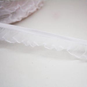Ruban élastique organza 18 mm, 1 m , blanc, tutu, jarretière