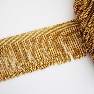 Glittery gold and glittery silver fringe braid 6 cm or 7 cm