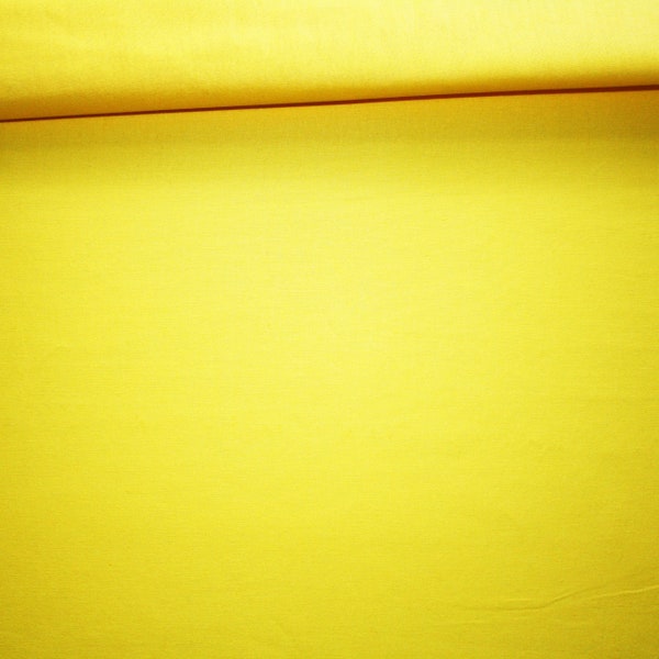 Tissu jaune soleil uni 100% coton oeko tex