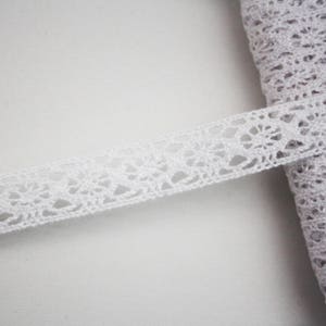 Treccia di pizzo bianco 16 mm, pizzo a tombolo, 1 m, nastro di pizzo