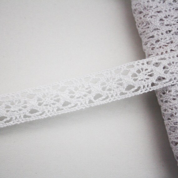 White Lace Braid 16 Mm, Bobbin Lace, 1 M, Lace Ribbon 