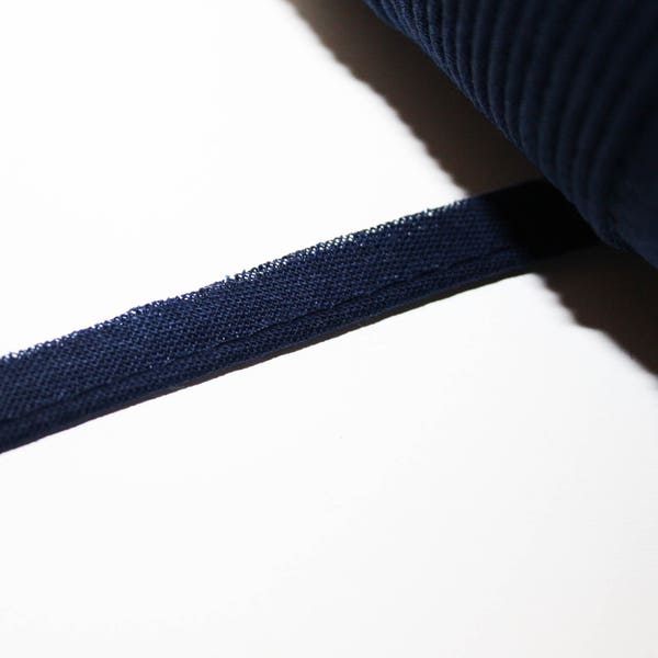 2 m of passepoil dark blue cotton 10 mm