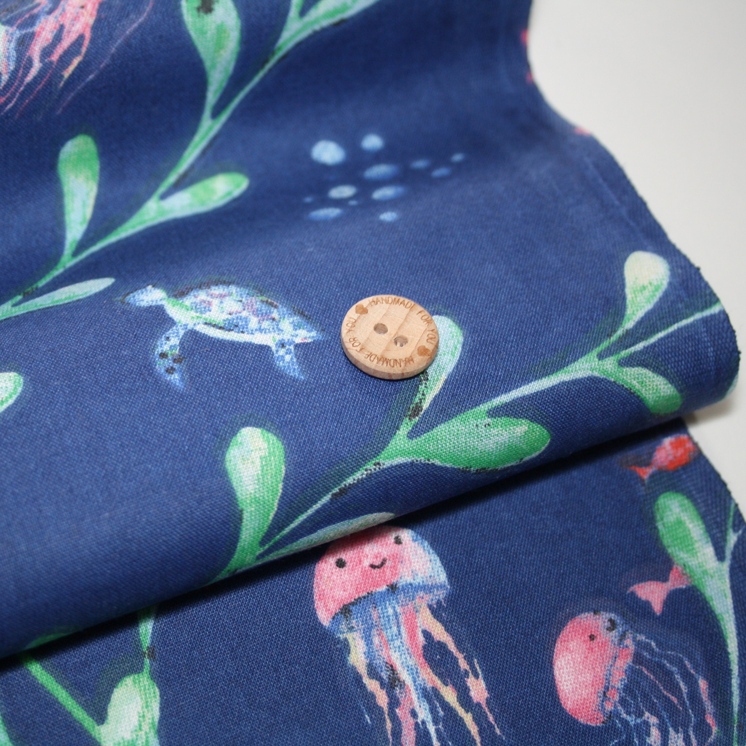 Underwater World Fabric on a Navy Blue Background in Cotton - Etsy Canada