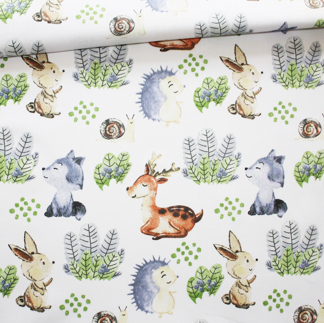 Wolf And Rabbit Fabric