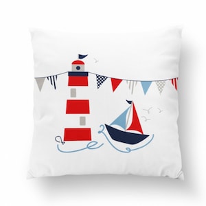 PREMIUM oeko tex printed cotton marine motif panel 37.5 x 37.5 cm