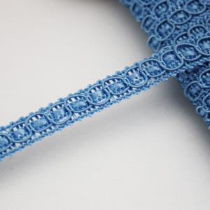 Galon de passementerie bleu 8 mm vendu au mètre