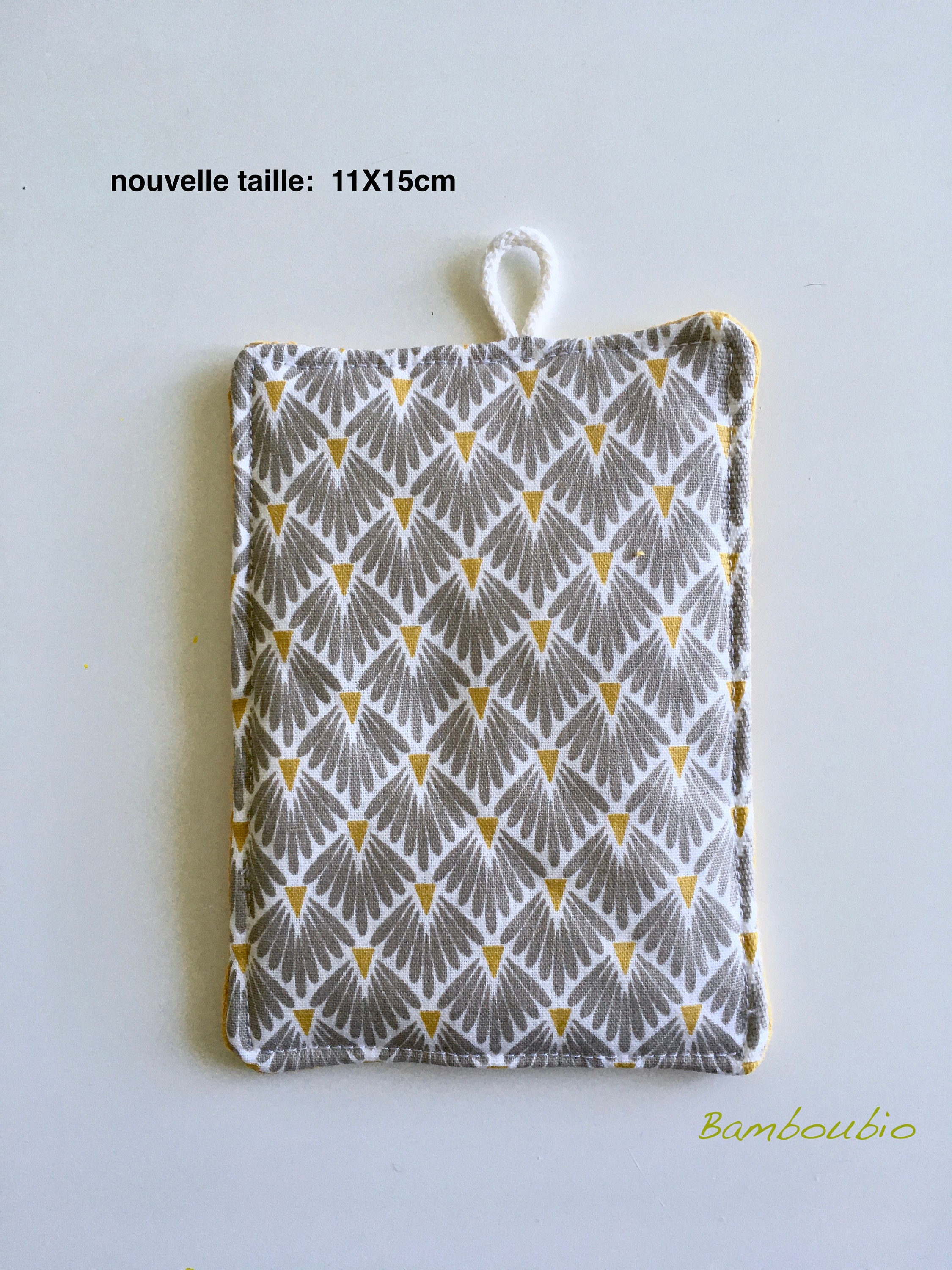 Grande Éponge Plate Lavable, Réutilisable, Écologique, Zéro Déchet. Coton