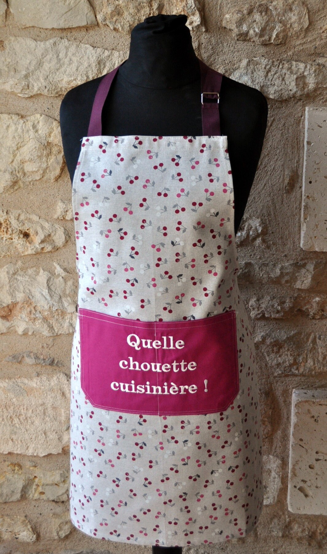 Tablier Femme Motif Cerise Quelle Chouette Cuisinière