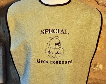 BAVOIR ADULTE spécial gros nounours éponge beige