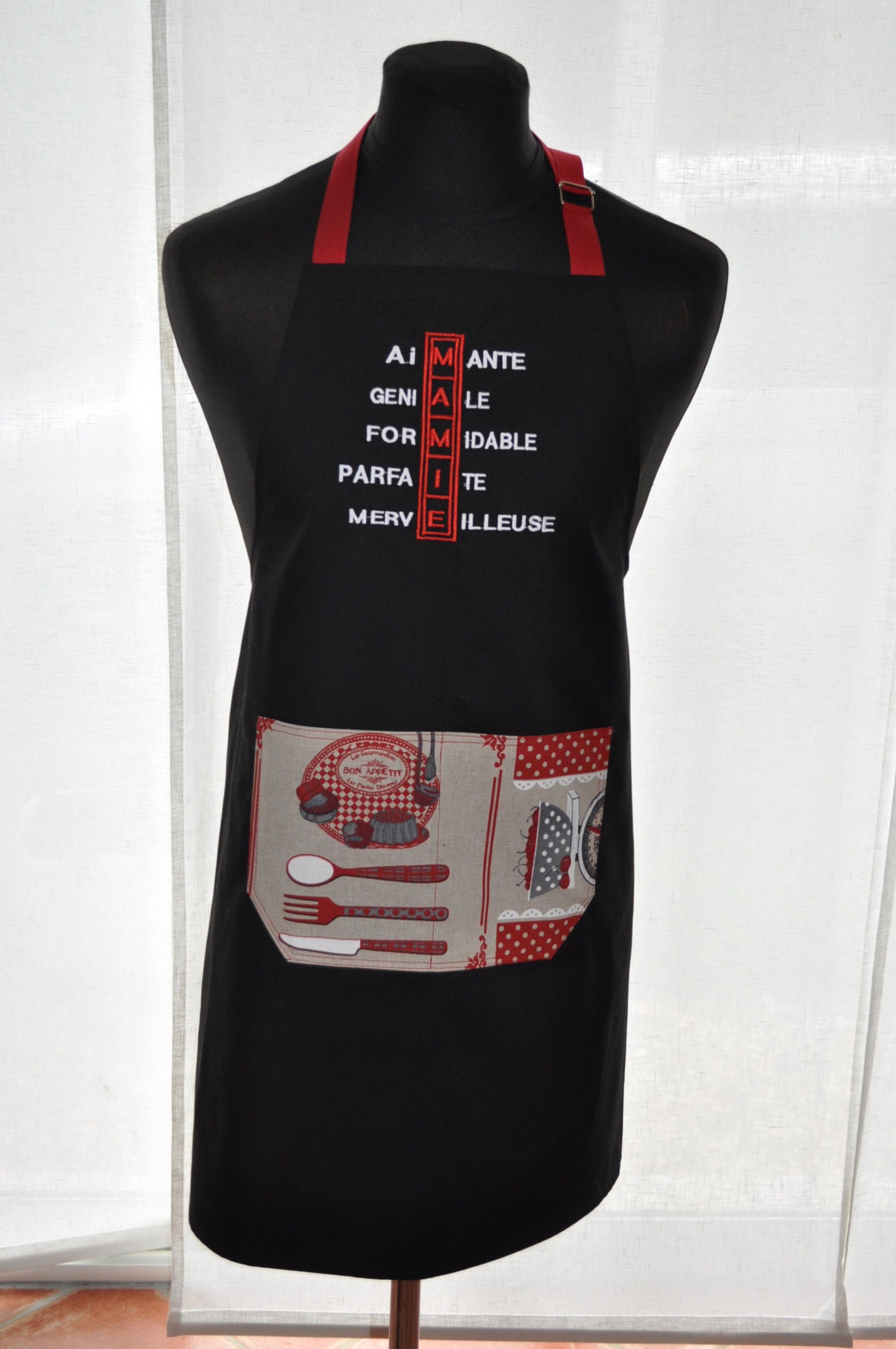 Tablier Femme Motif Mots Croisés A La Demande Pour Personnalisation