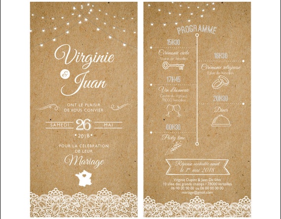 Country Themed Wedding Invitation Etsy