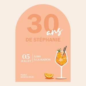 Carton d'invitation arche cocktail
