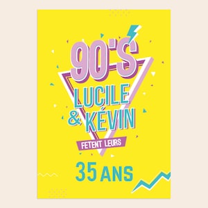 Carton d'invitation années 90