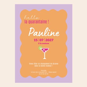 Carton d'invitation thème pop