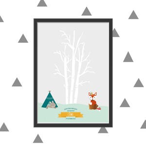 Arbre à empreinte à imprimer sois même pour le baptême ou un anniversaire de votre enfant