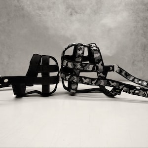 Pitbull Amstaff muzzle, dog muzzle, nylon straps, muzzle for big dog, muzzle to size