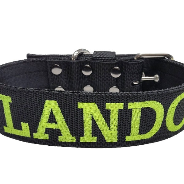 Dog Collar With Name, Collar With Dog Name, Embroidered Dog Collar, Collar For Big Dog, Personalized Collar, Gift for a Dog