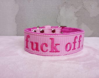 Broderat hundhalsband med namn: Personligt fodrat halsband