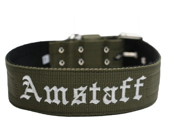 Amstaff Collar, Collar for Amstaff, Necklace Amstaff, Collar for Big Dog, Amstaff Accessories, American Staffordshire Terrier Collar