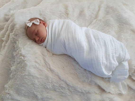 bluebell muslin swaddle blanket