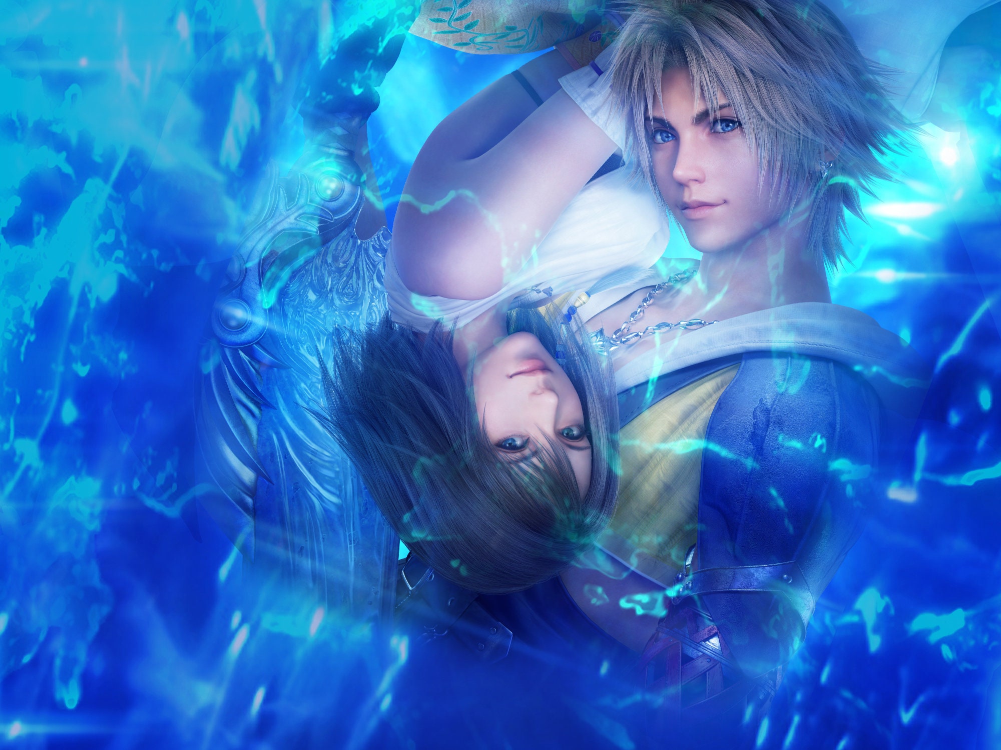 Final Fantasy 10 Tidus Yuna Mousepad Gaming Mouse Pad Play Etsy