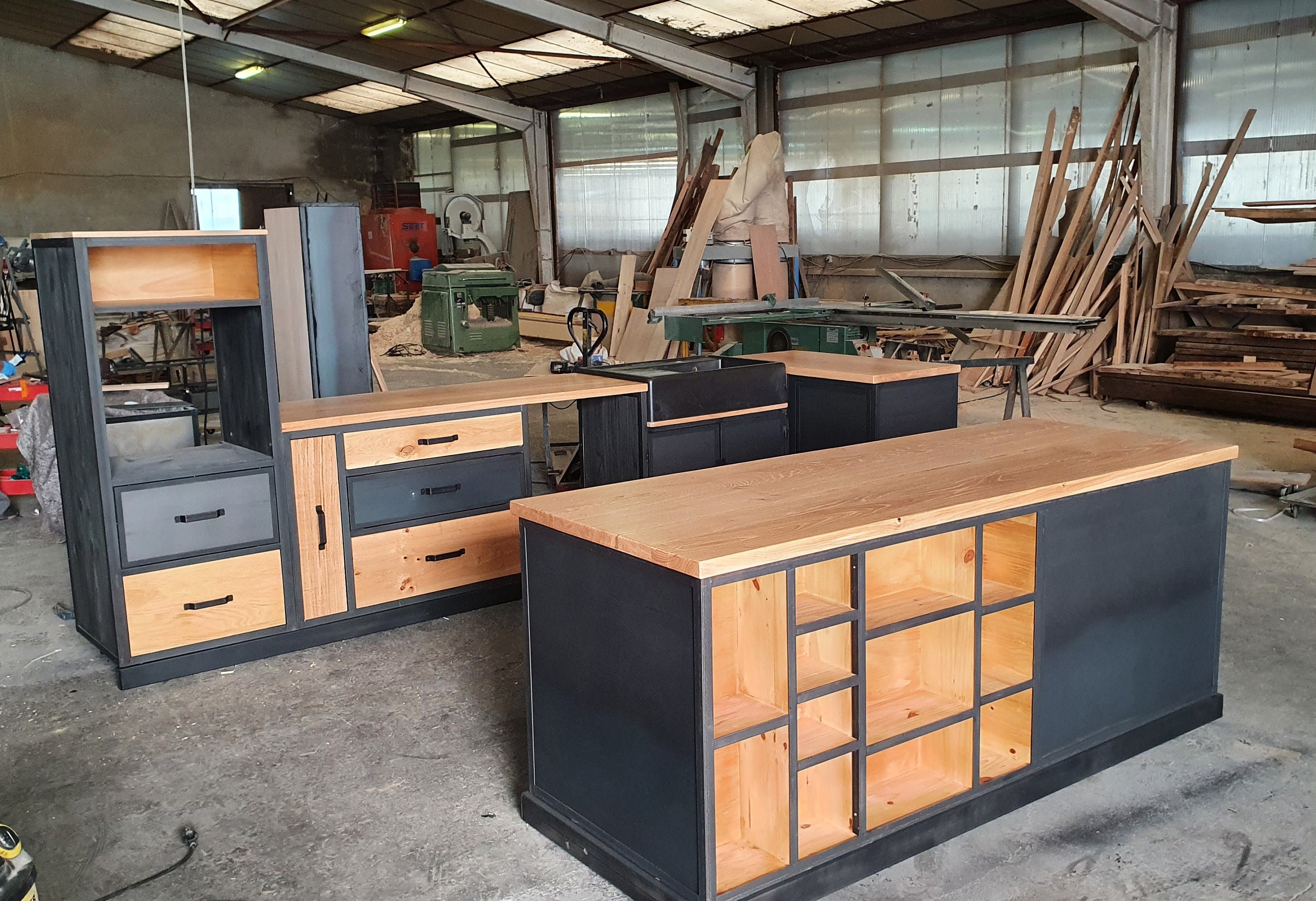 Ilot Centrale Industriel Cuisine Acier