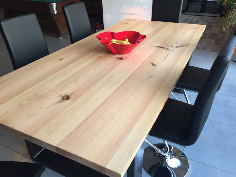 Table de salle à manger style industriel pied acier plateau de | Etsy