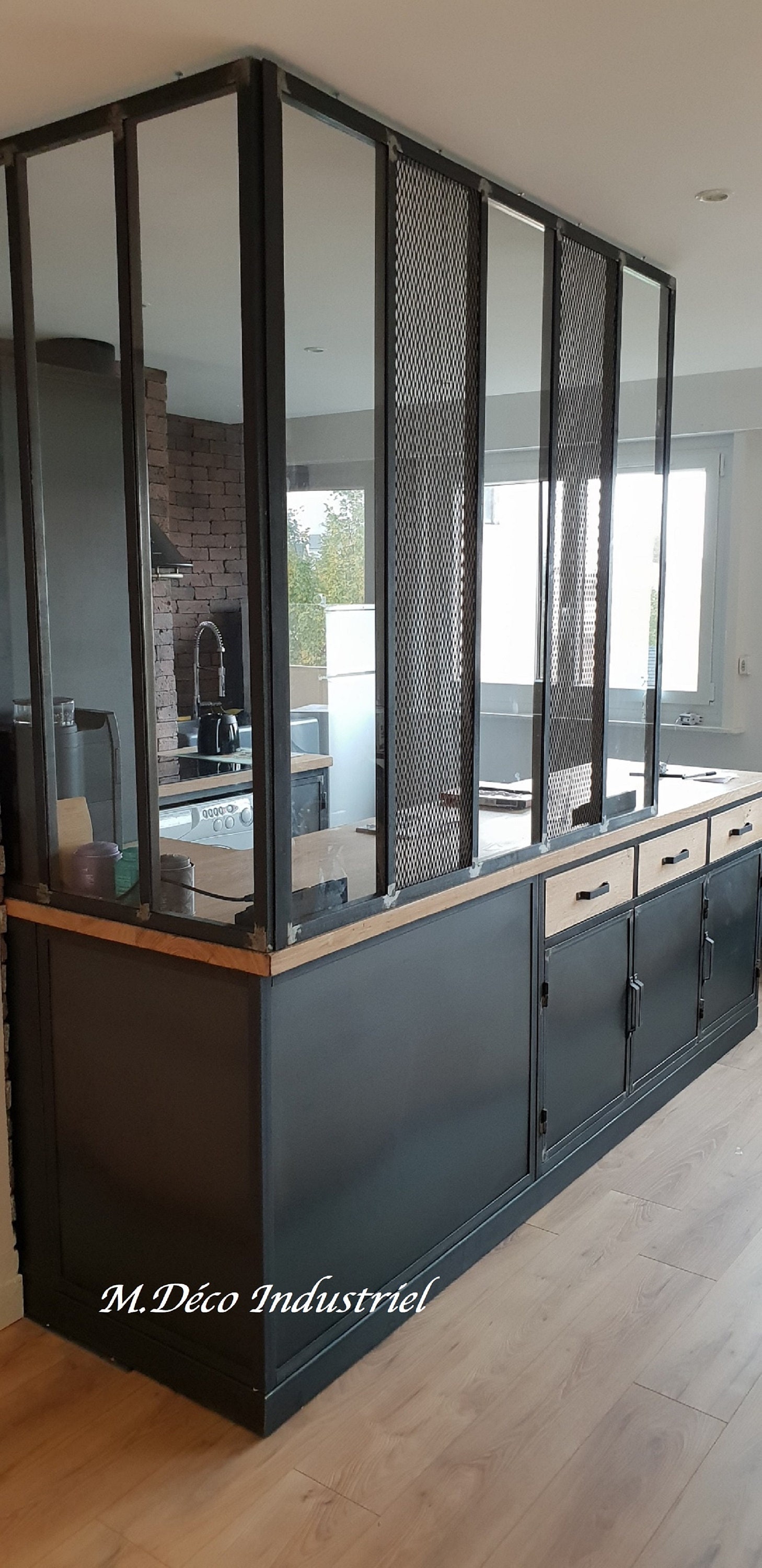 Cuisine de Style Industriel Chêne Massif