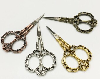 Stainless Steel Classic Plum Scissors ,European Style Scissor DIY Hand Small Cross-Stitch Scissors Needle Arts Sewing accessories