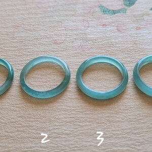 Bague En Jade Naturel Vert, Jaune Et Blanc - Taille 6 - Style Charme Vintage