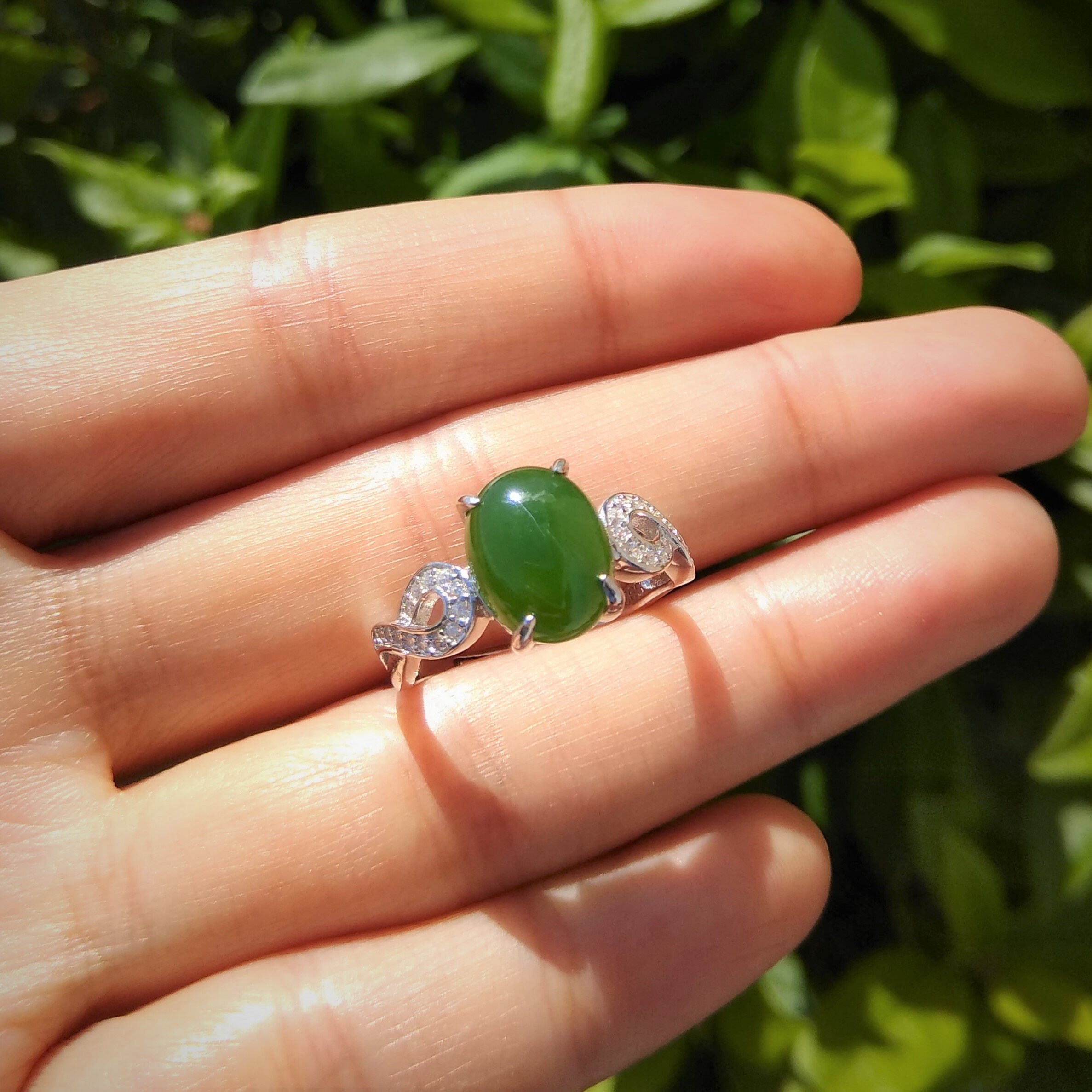 Oriental jade shop rings