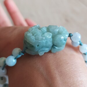 Pixiu bangle Jade Grade A Natural Jadeite Hand carved Jade Bracelet Chain Burma stone Armband Bracelete \u0411\u0440\u0430\u0441\u043b\u0435\u0442 rope