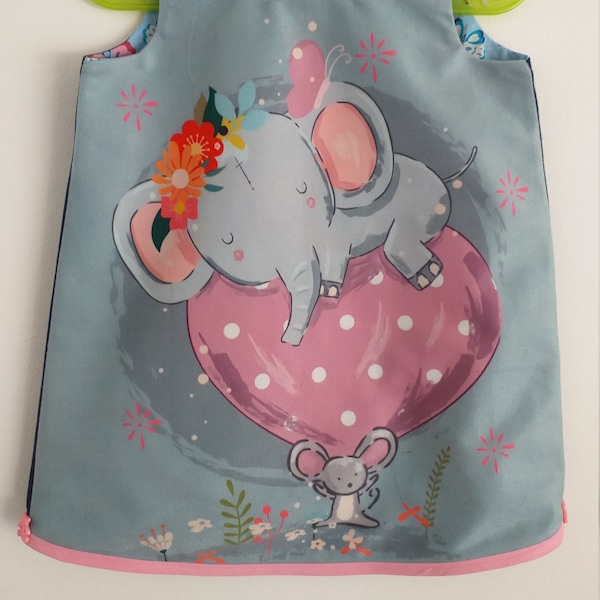 Mignonne petite robe " petit éléphant " Taille : 2 ans