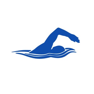 natation nageur piscine appliqué flex thermocollant transfert textile couleur et dimension au choix