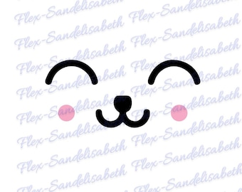 yeux kawaii animal museau flex appliqué thermocollant couleur et dimension au choix