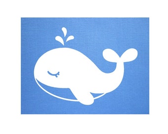 whale baby drops applied flex iron-on color and size of your choice